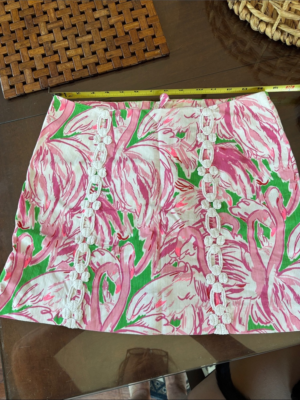 Lilly Pulitzer Pink & White Flamingo-Print Skirt